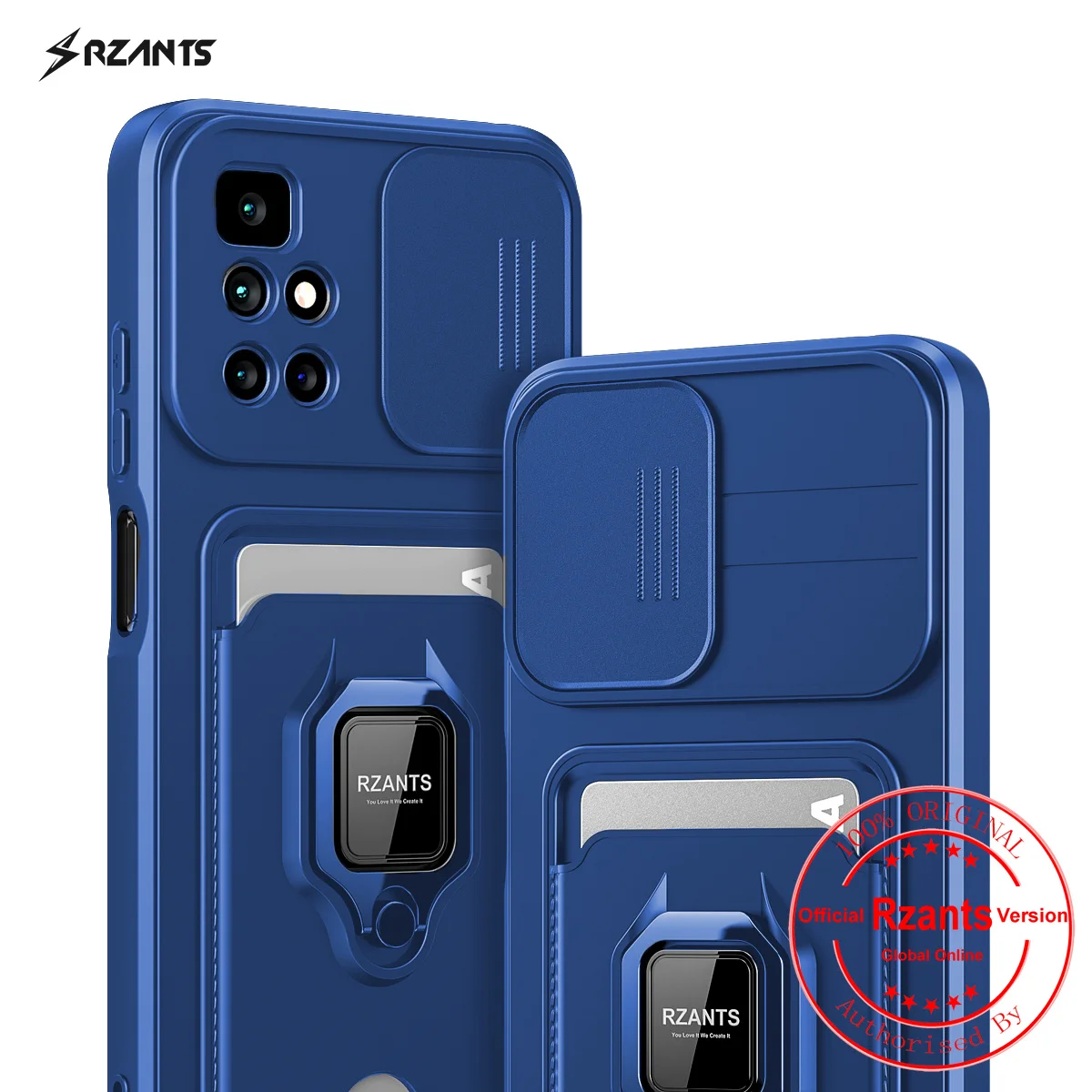 

Rzants For Xiaomi Poco M4 Pro 5G Redmi Note 11T Redmi 10 Case[Bison]Push-pull Magnetic Card Pocket Phone Case