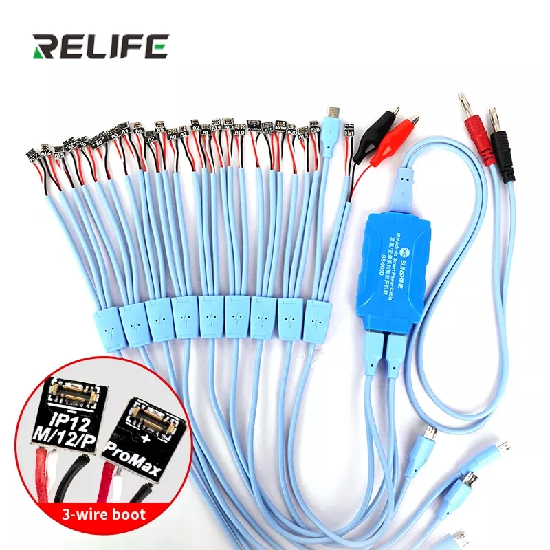 

SS-905D V7.0 Service DC Power Supply Current Testing Cable For Android iPhone 6G~14 Mini Pro Max IPhone Power Boot Control Line