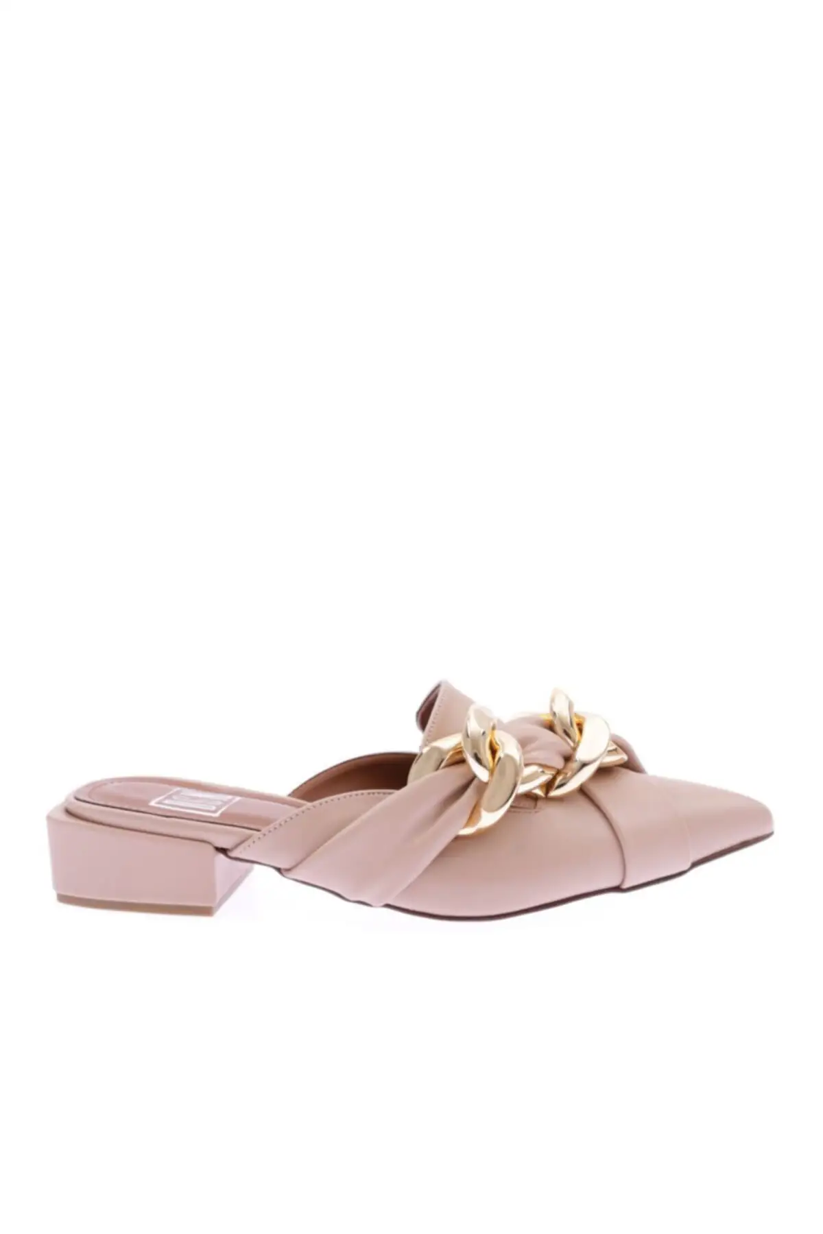 

997 women pointed toe cross Zicir buckle short heel slippers