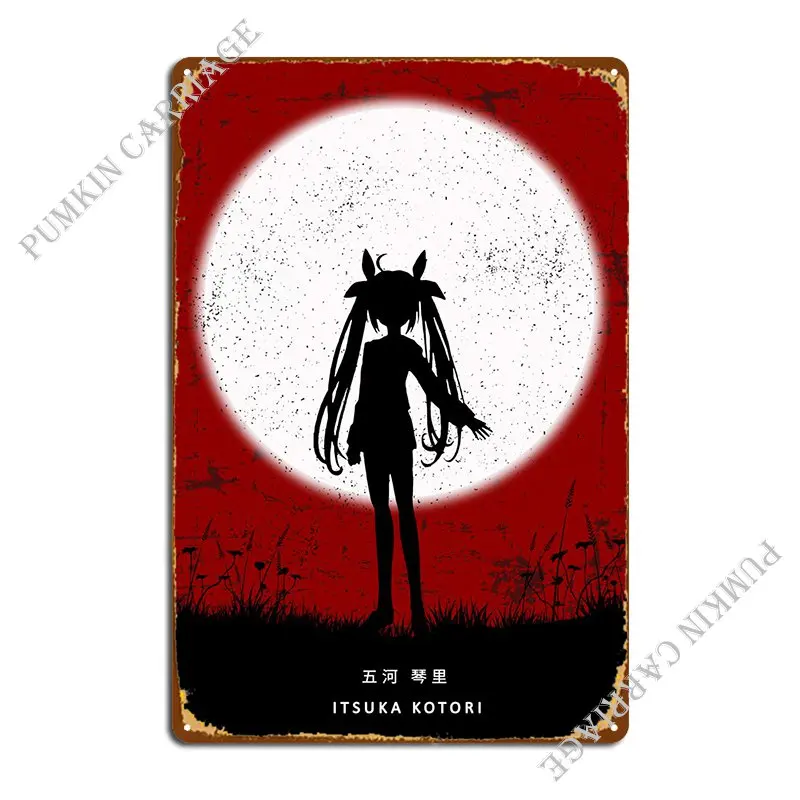 Itsuka Kotori Metal Plaque Decoration Party Cinema Club Tin Sign Poster