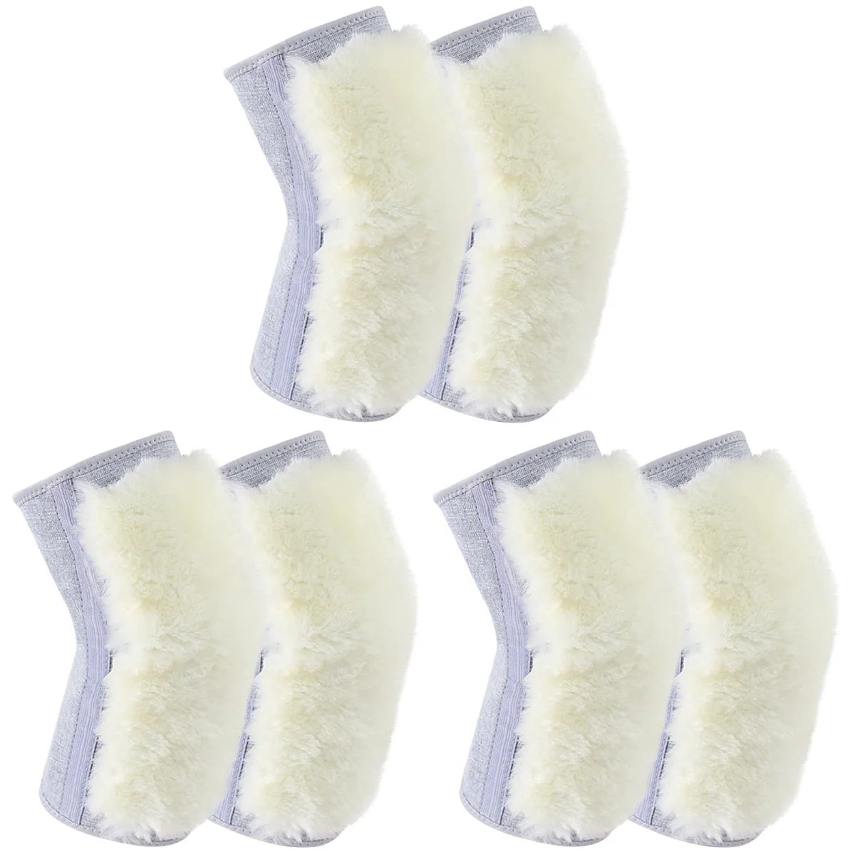 

3 Pairs Thickened Cashmere Knee Braces Knee Pads Leg Warmers for Winter