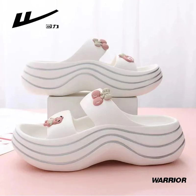 

Летняя платформа Warrior женские сандалии-шлепанцы 2023, модные удобные мягкие тапочки с открытым носком, обувь из ЭВА для прогулок и пляжа