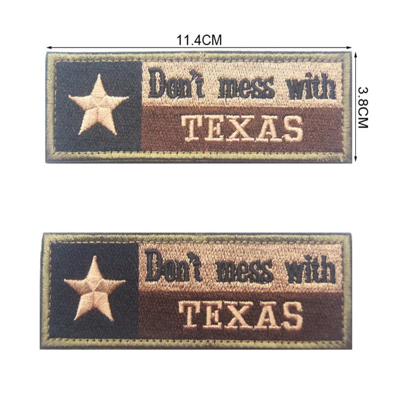 Вышитый патч с Техасским флагом не беспорядок крючком сзади американский штатив