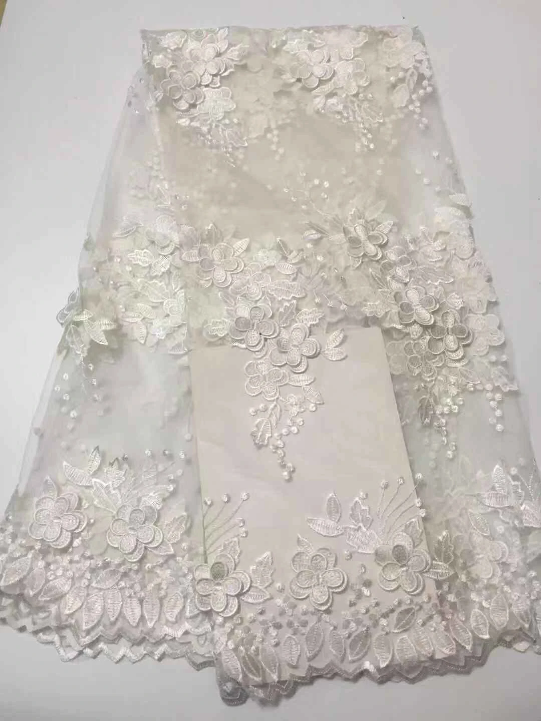 

African Guipure Tulle French Lace Fabrics With Stones 2021 Latest African Lace Fabric For Nigerian Lace CD41
