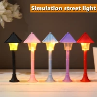 simulation led street light ornament variable color analog street light house decor tiny street light for micro landscape bonsai