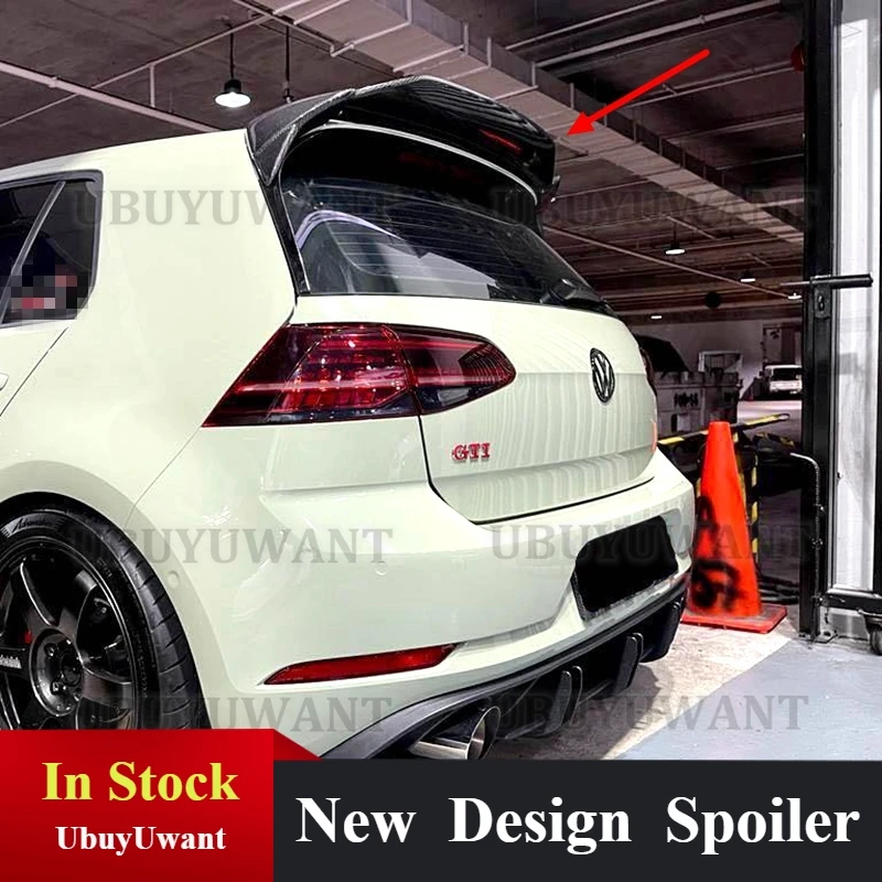 

Carbon Fiber Car Rear Wing Trunk Lip Spoiler For Volkswagen GOLF7 MK7 GTI or R 2014 2015 2016 2017 2018 Aspec Style