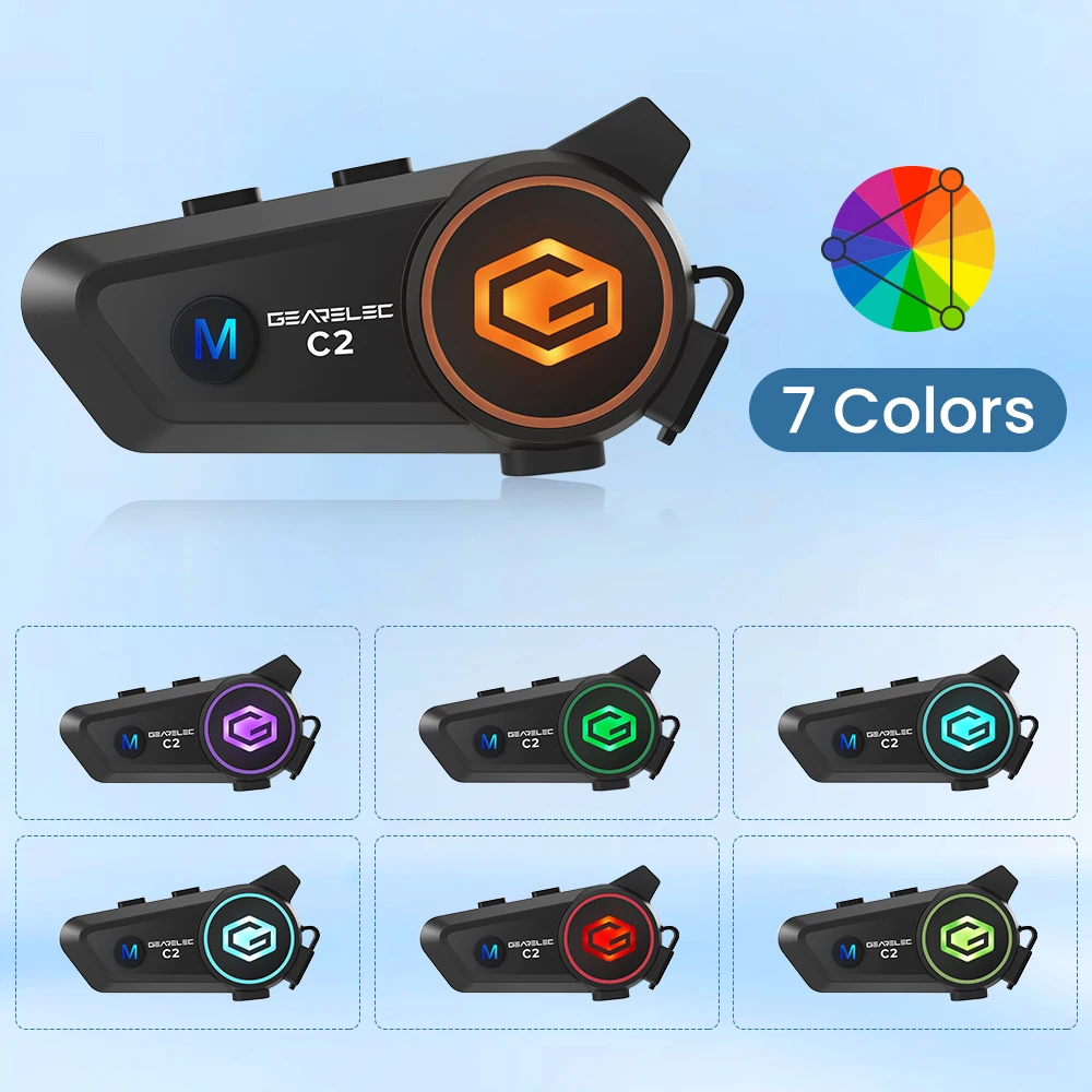 Bluetooth-гарнитура GEARELEC C2 мотоциклетная водонепроницаемая IP67 50 м