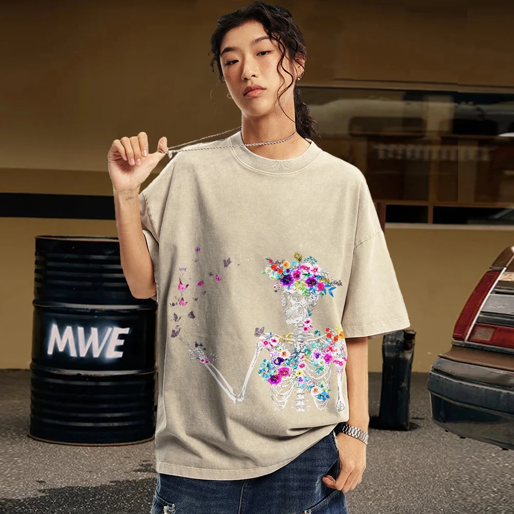 ity modny trend graficzny T Shirt Unisex Fit Short Sleeves Tee Cool Patterns Design Sense Streetwear Oversized Men Women Top