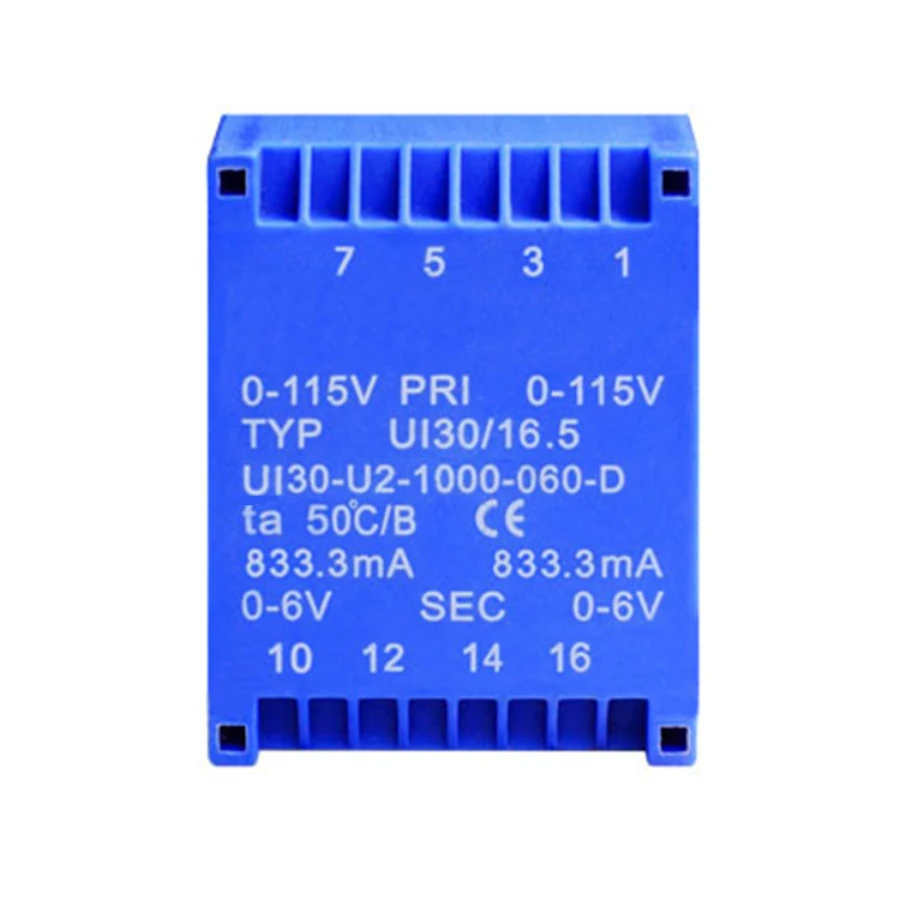 

Вакуумный трансформатор в горшке 6VA 10VA 110 В до 2x12 В 2x9 в тип UI30