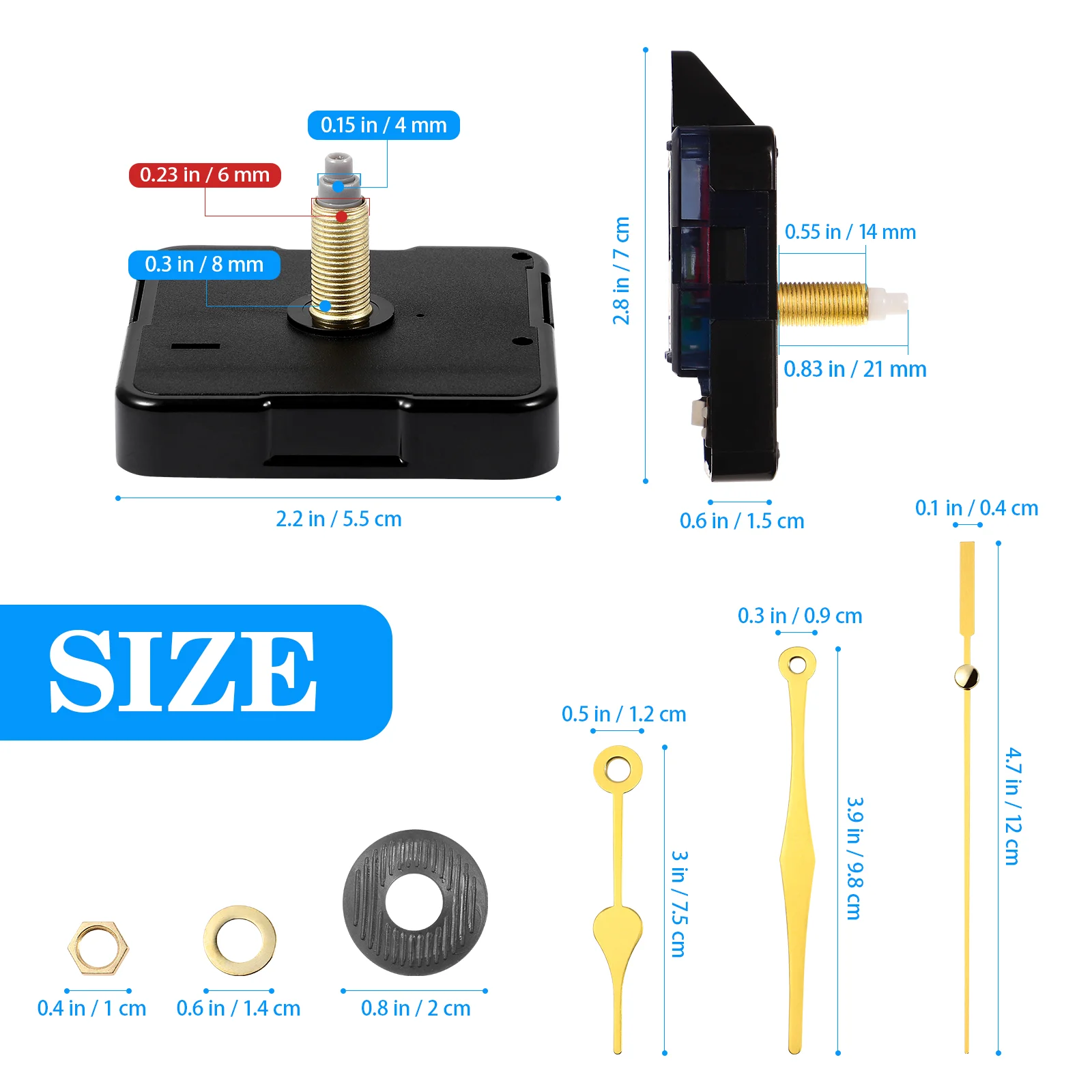DOITOOL 1 комплект кварцевых настенных часов с механизмом замена запасных частей