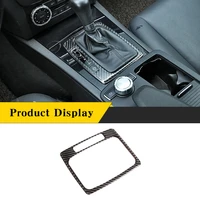for mercedes benz c class w204 2007 2013 real carbon fiber car center console gear shift panel sticker car interior accessories