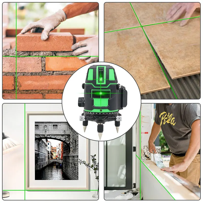 Laser Level with Tripod Li-ion Battery 2/3/5 Green Vertical Horizontal Lasers Self-Leveling Rotary Line Measuring Tools | Инструменты