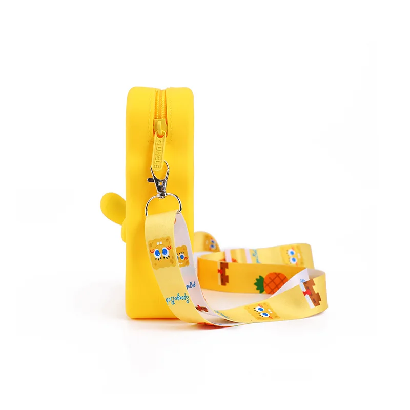 Новинка оригинальный Детский рюкзак из ПУ кожи с изображением Губки Боба милый