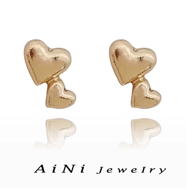 

Fashion Jewelry 925 Silver Needle Simply Design Heart Earrings For Women Wedding Gifts 2023 Trend New Metal Ear Accessories