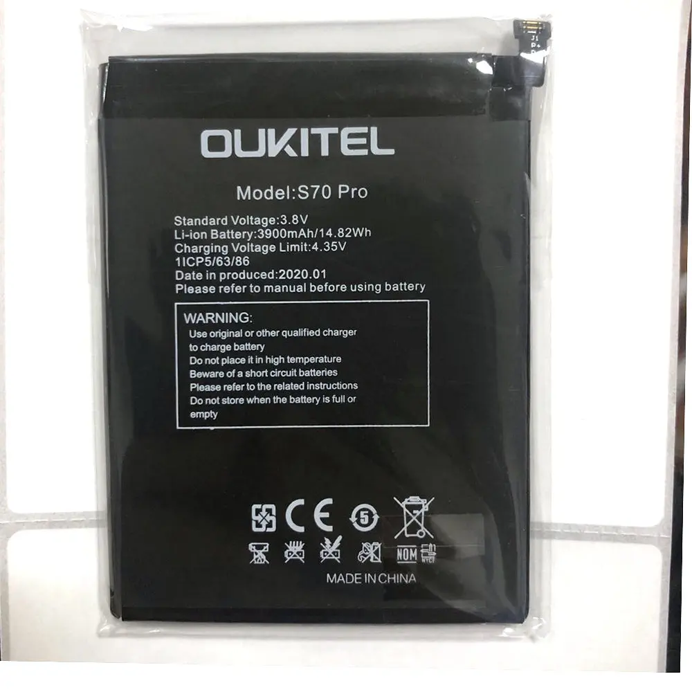 3900mAh High Quality 3900mAh oukitel S70 pro Battery For oukitel C17 pro Mobile Phone