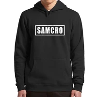 samcro hoodies sons of anarchy sweatshirt movie letter digital print vintage asian size soft warm pullover for men women