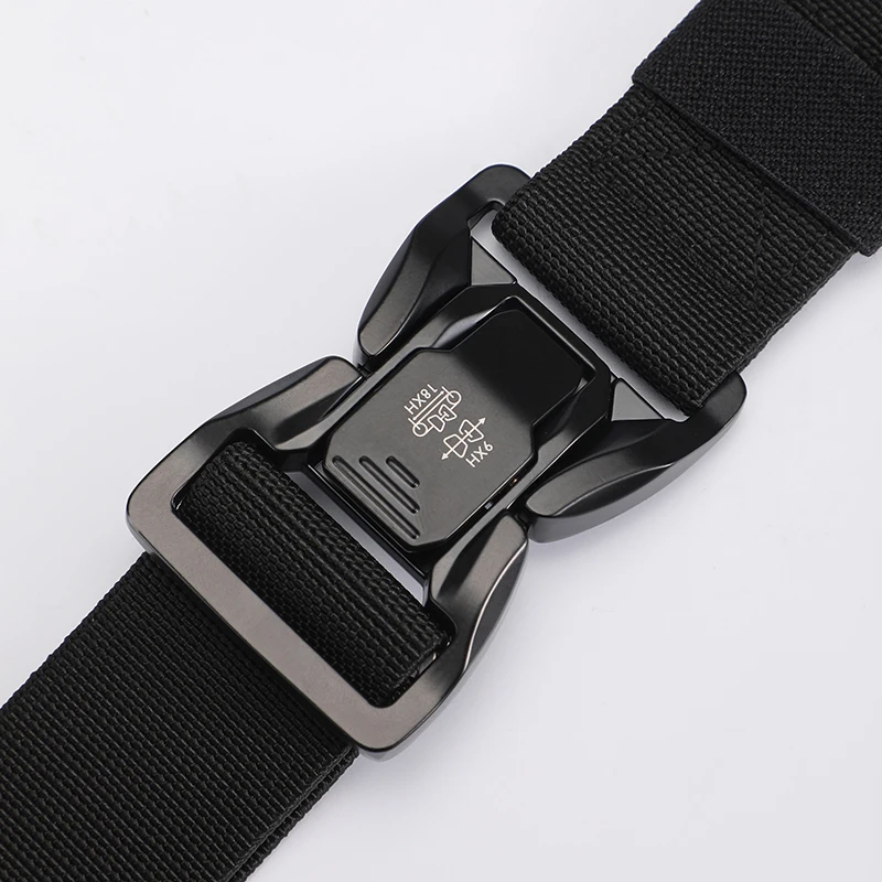 

Men belt Classic Fashion Matching Essentials Tactical Quick Release Snap Snap Elastic Leisure Outdoor Metal buckle Tactical Belt