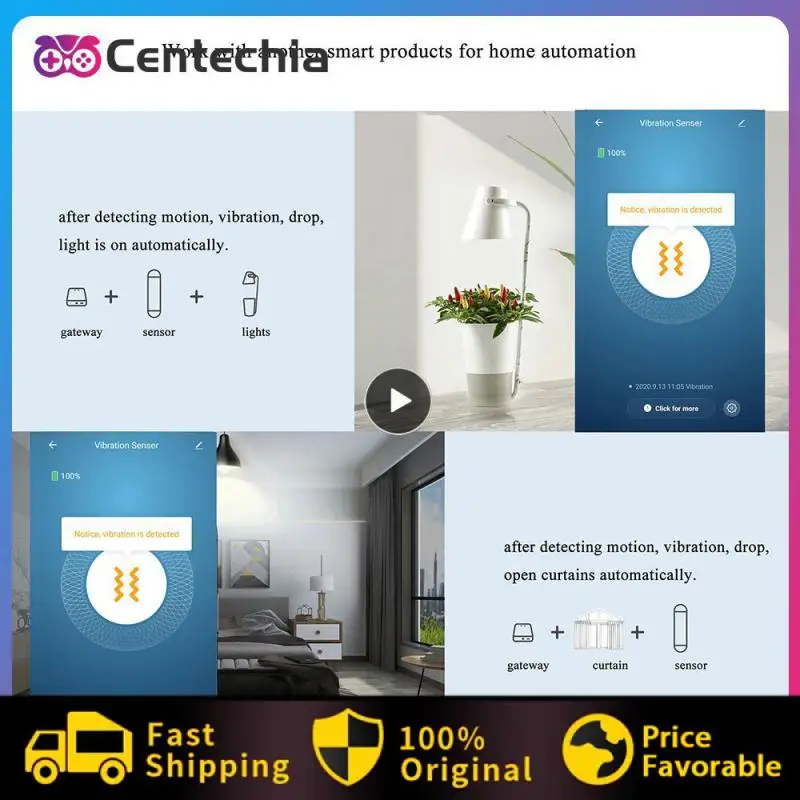 

Smart Vibration Sensor Remote Control Automatic Scene Applications Smart Vibration Sensor Real-time Monitoring