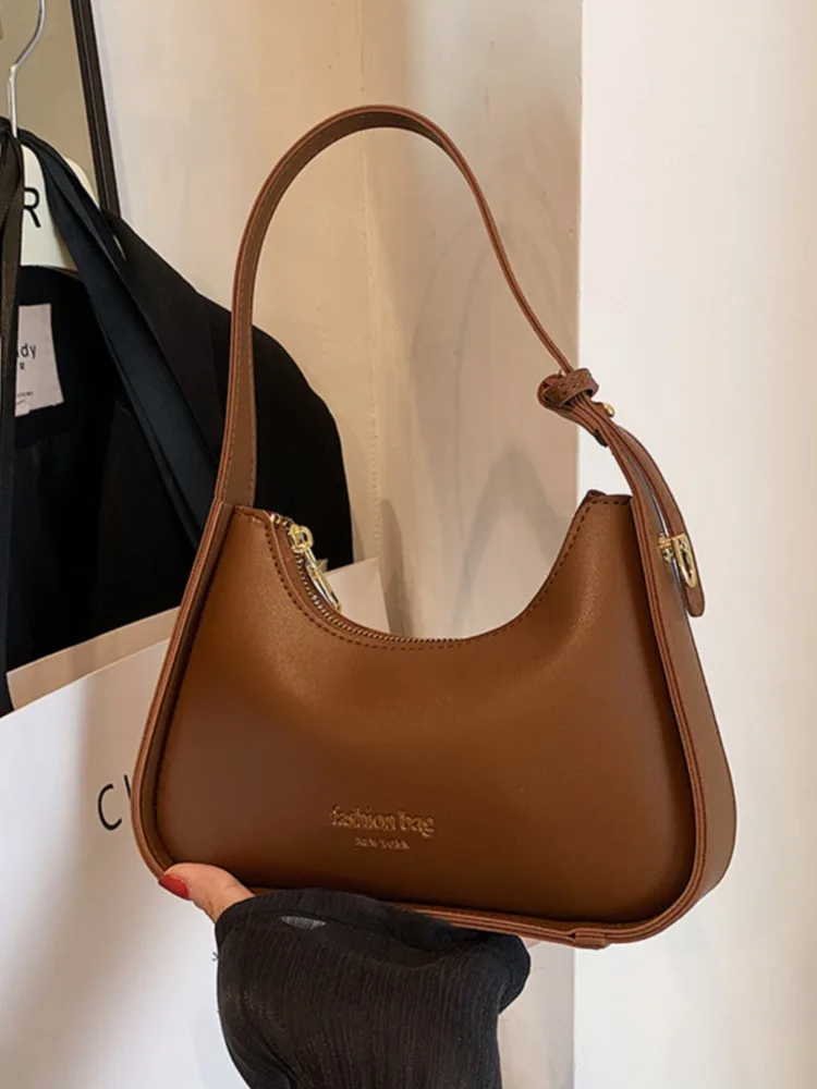 

Armpit Bags For Women 2023 Autumn Latest Trend New In Designer Small Solid Color PU Leather Underarm Handbags And Purses