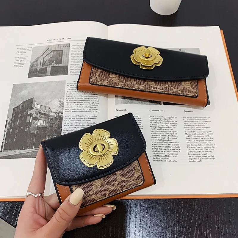 

Fashion 2022 Women's Wallet Female Short Wallets Hollow Leave Pouch Handbag for Women Coin Purses Card Holder Carteira handbags