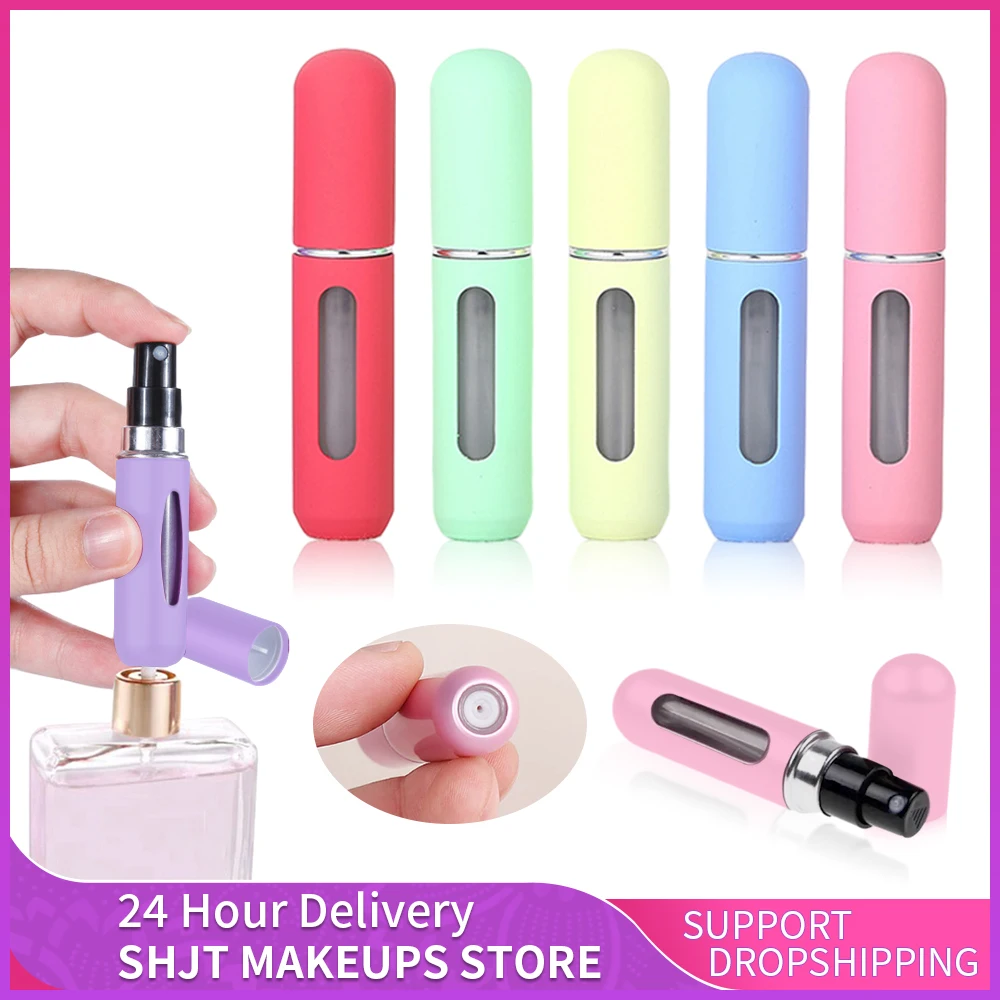 

Perfume Refill Bottle Candy Color 5ml Refill Bottle Liquid Sub-Bottling Fine Mist Spray Mini Containers Atomizer Travel Portable