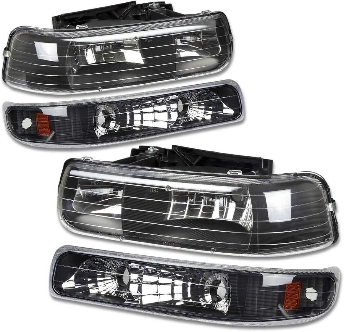 

Пара фар для Chevrolet Silverado 1999 2000 2001 2002, DRL, дневные ходовые огни, противотуманные фары, фары дальнего света, парковочные огни
