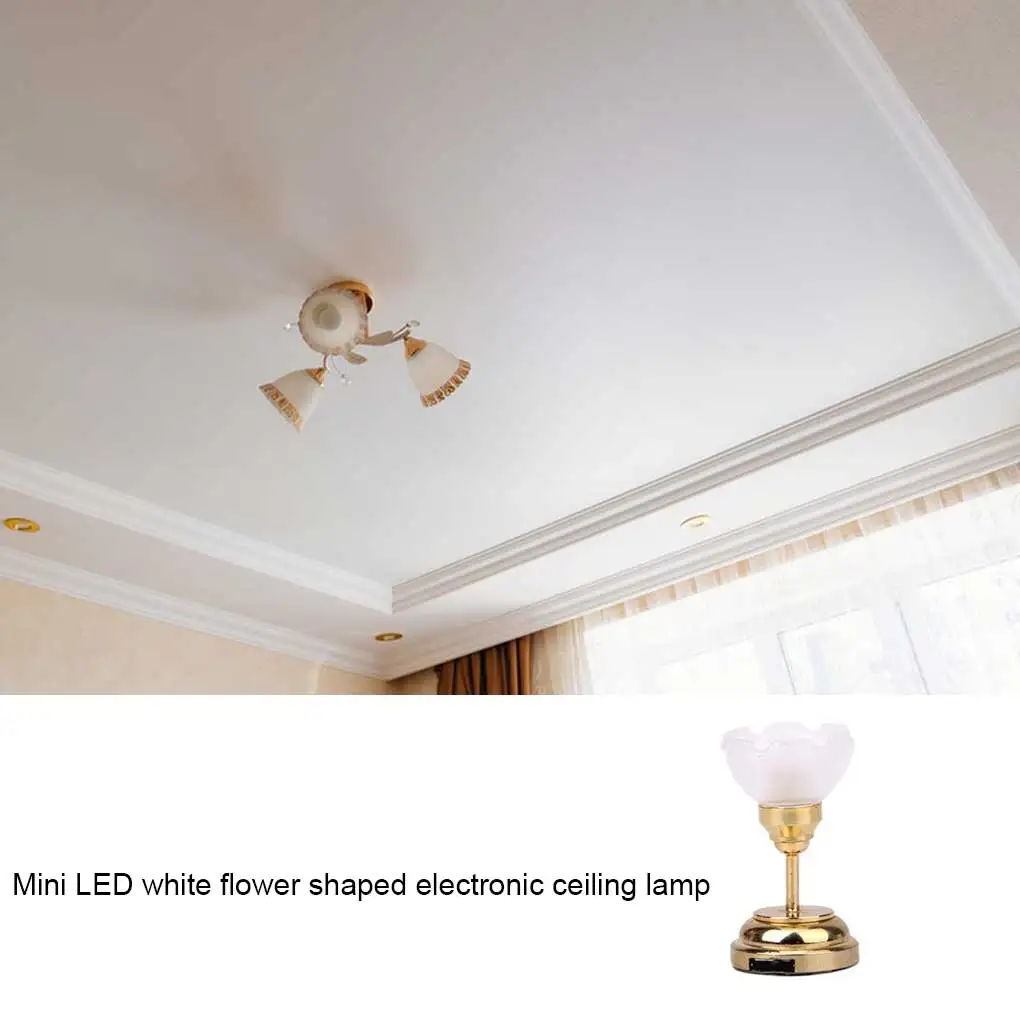 

Dollhome Mini LED Lamp Model 1 12 Flower Shape Decorative Simulation Light