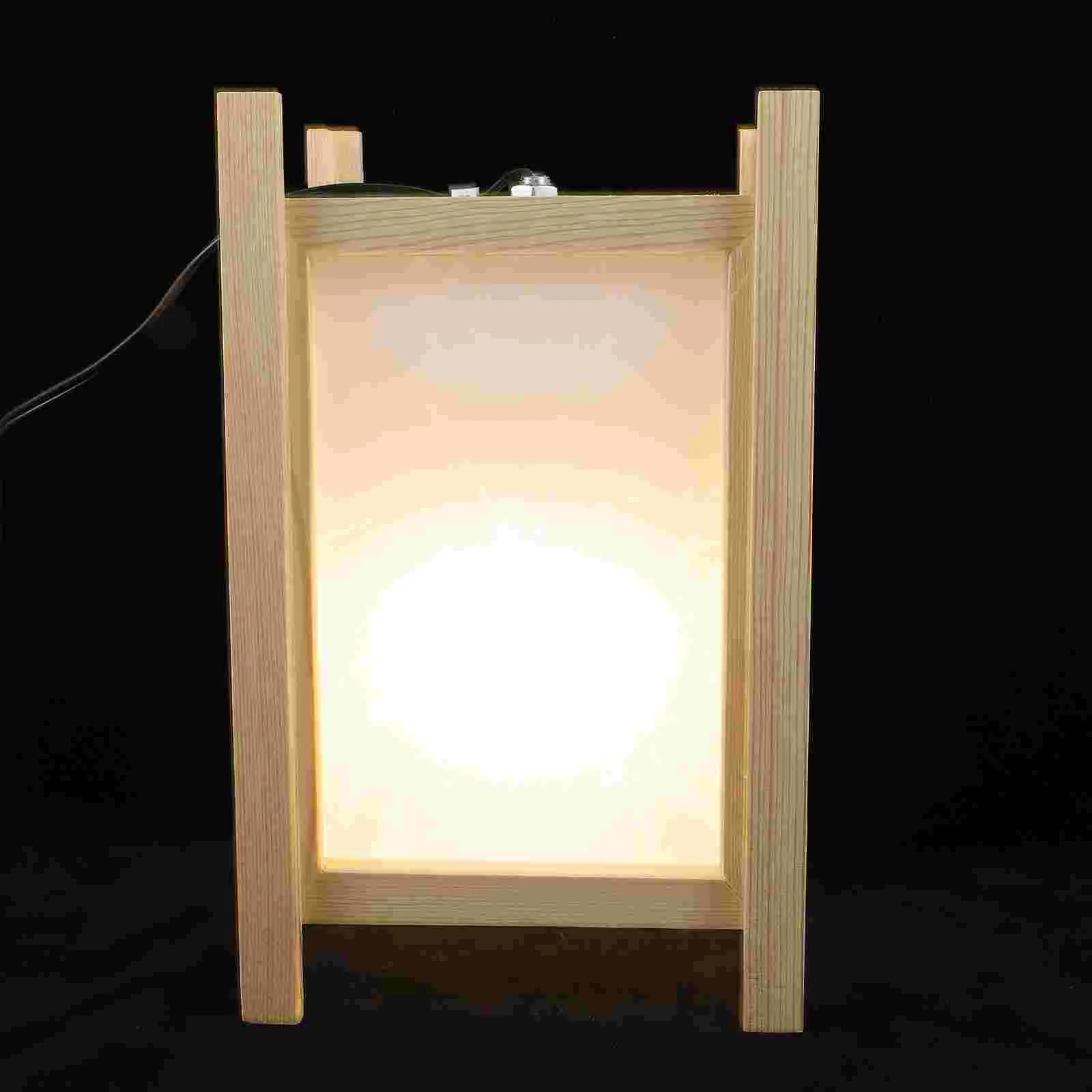 

1pc Home Use Wooden Night Lamp Japanese Style Lamp Decorative Desktop Light