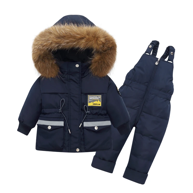 

Children Clothing Set 2pcs Baby Winter Warm Down Jackets Boys Thicken Jumpsuit Infant Overalls Baby Girl Clothes Kids Snowsuit
