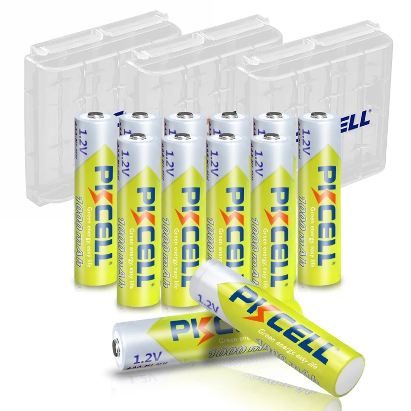 

Аккумуляторная батарея PKCELL AAA, 1,2 в, 1000 мАч, 3 А, 12 шт.