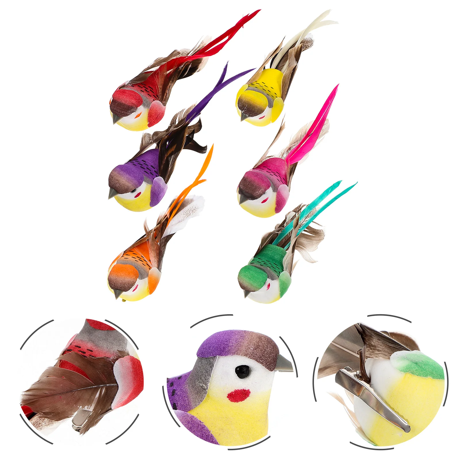 

Искусственные декоративные украшения в виде птиц, птиц, пены, искусственное украшение, имитация дерева