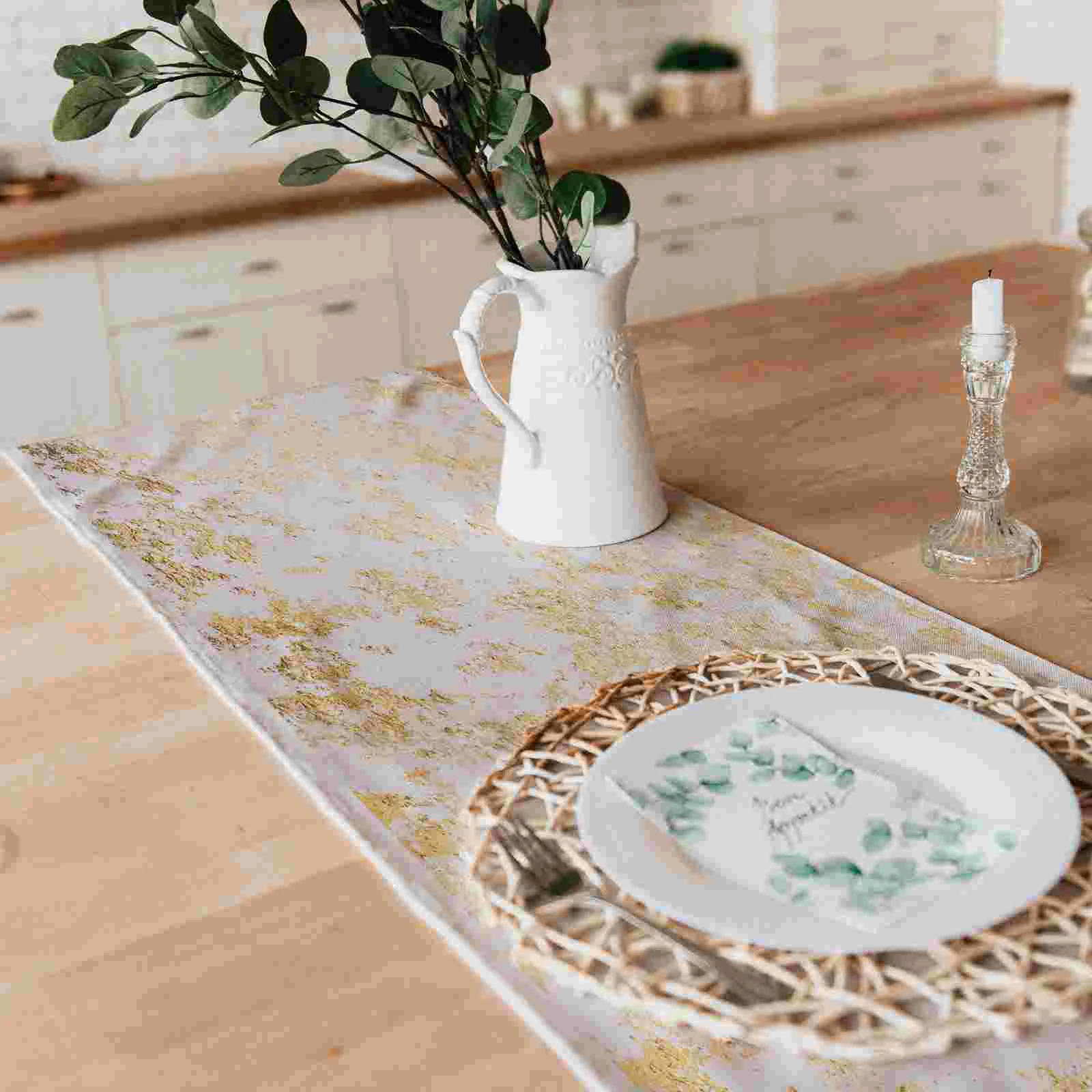 

Table Runner Gold Runners Mesh Decorations Party Centerpieces Glitter Wedding Sequin Metallic Decor Roll Cloths Banquet Thin