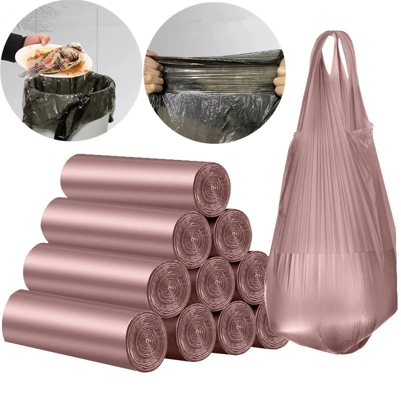 Increase Trash Bags Gallon Handle Tie Garbage Bags for Office Kitchen Bedroom Waste Bin Portable Strong Rubbish Bags Waste bas