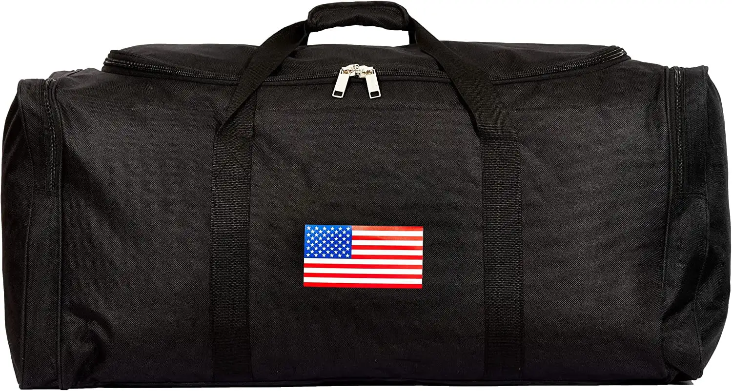 38 Inch Heavy Duty Duffle Bag Zippered Packable Duffle Bag Extra Large Carry Luggage bag for Sports Camp Travel Military Christm