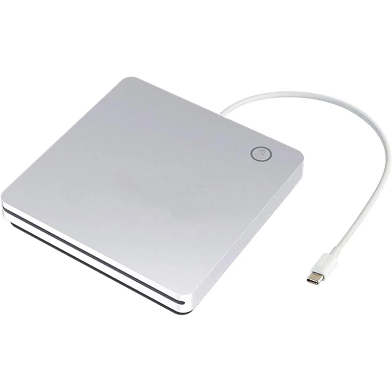 

Внешний USB C CD DVD-привод, портативный Type-C с интеллектуальной кнопкой контакта, слот в CD DVD-проигрыватель, записывающее устройство для рабочего...