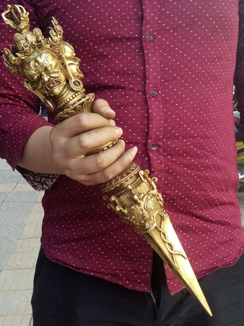 Большой пестик Будды из чистой меди помпы медный Ваджра тантрический Будда