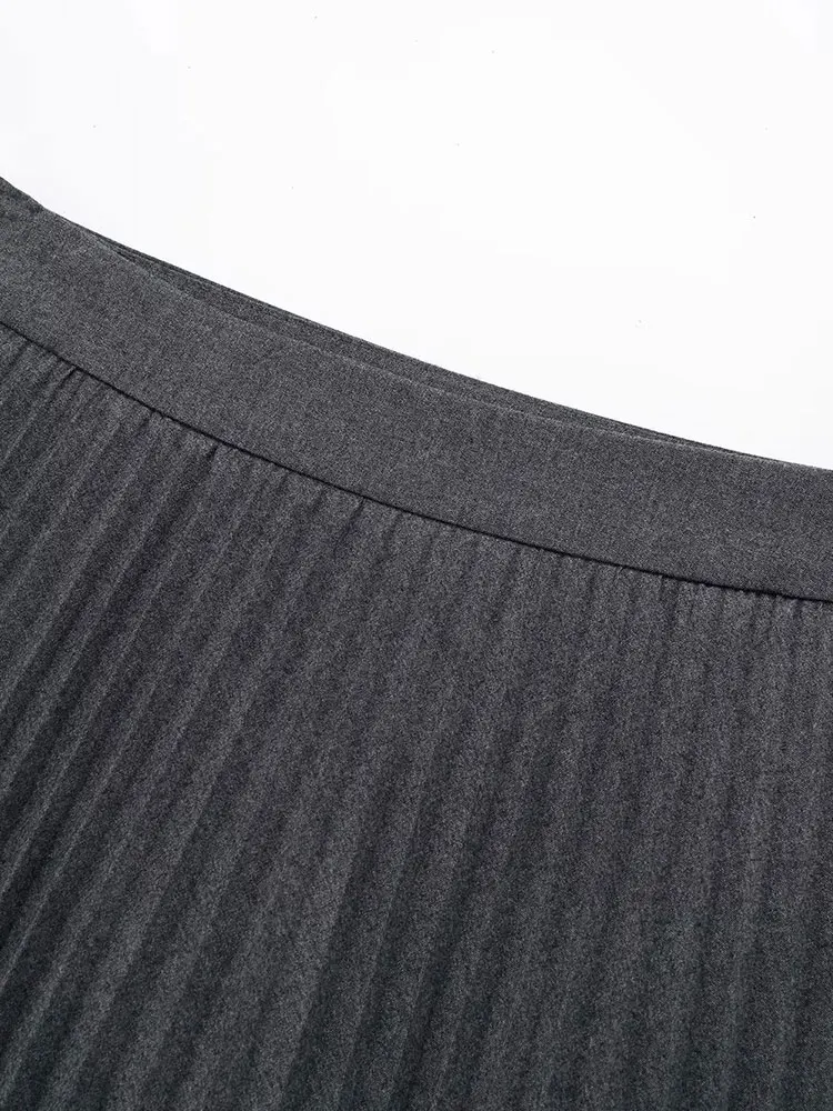 Женская мини-юбка с завышенной талией молнией сбоку