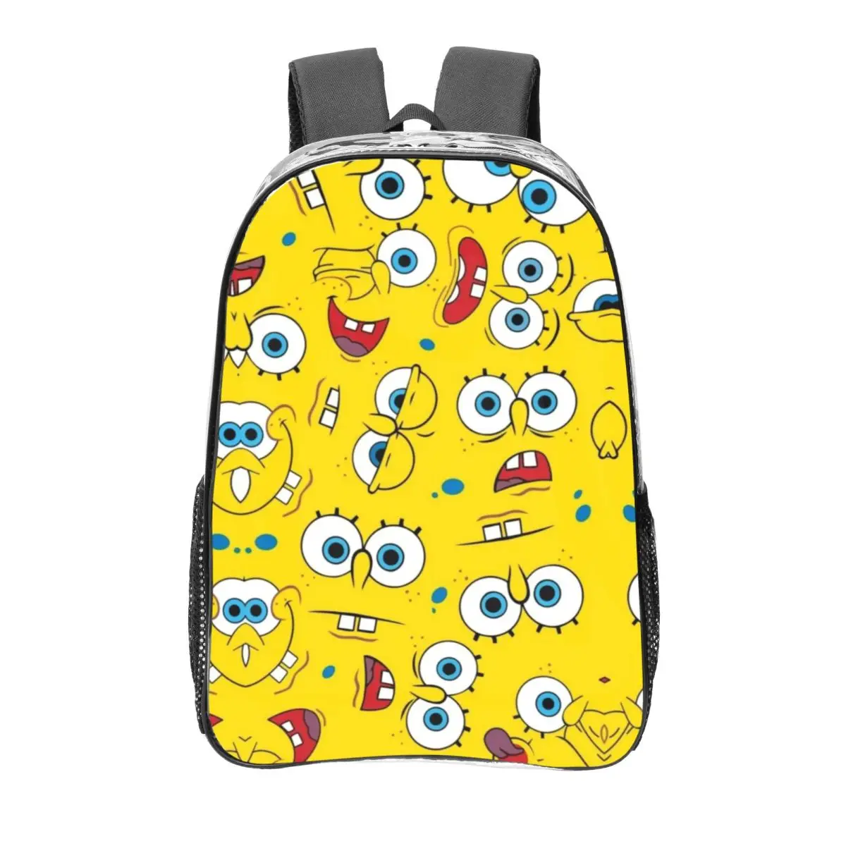 Водостойкий прозрачный рюкзак Губка Боб — 16-дюймовый дизайн для легкой