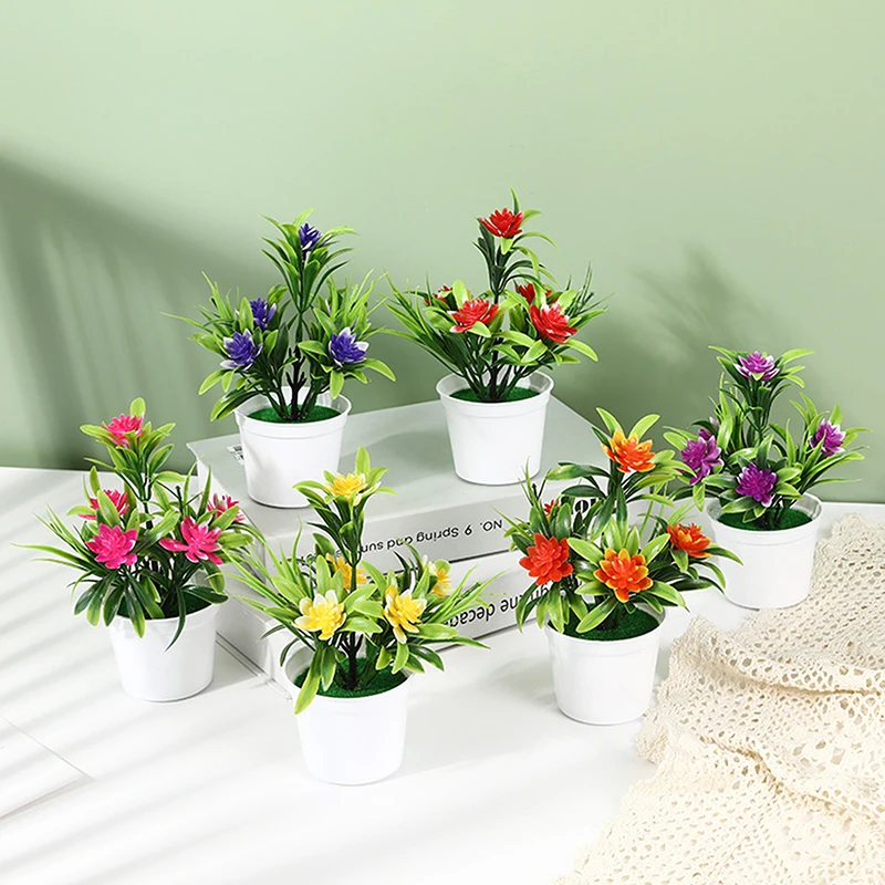 

1 шт. миниатюрный кукольный домик, искусственные растения в горшке, цветы, фотоэлемент для кукольного дома, сада, настольного декора, детские игрушки