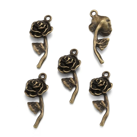 Набор из 10 подвесок-цветов  YuenZ