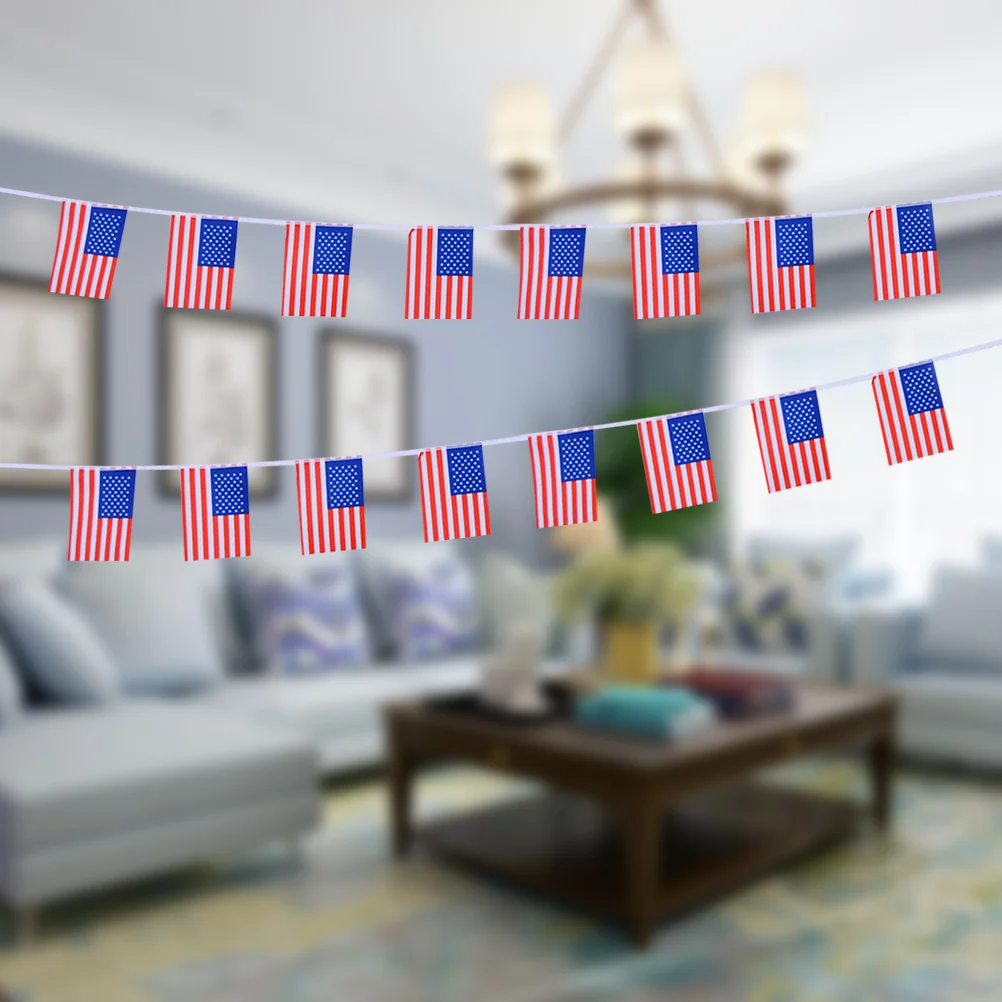 

Banner 4Th Patrioticstring Flag Pennant July Decorations Day Usa American Us Independence Garland Flags Memorial