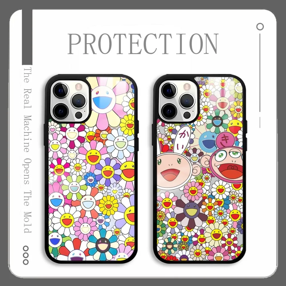 Flower M-Murakami T-Takashis Phone Case For IPhone 16 15 14 13 12 11 Pro Xs Max Mini Plus Celulares Hard Funda