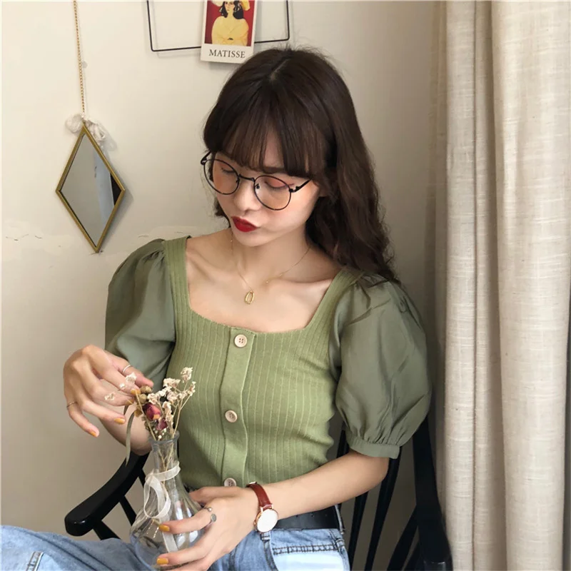 

Женский вязаный кардиган, Белый Жаккардовый свитер с коротким рукавом