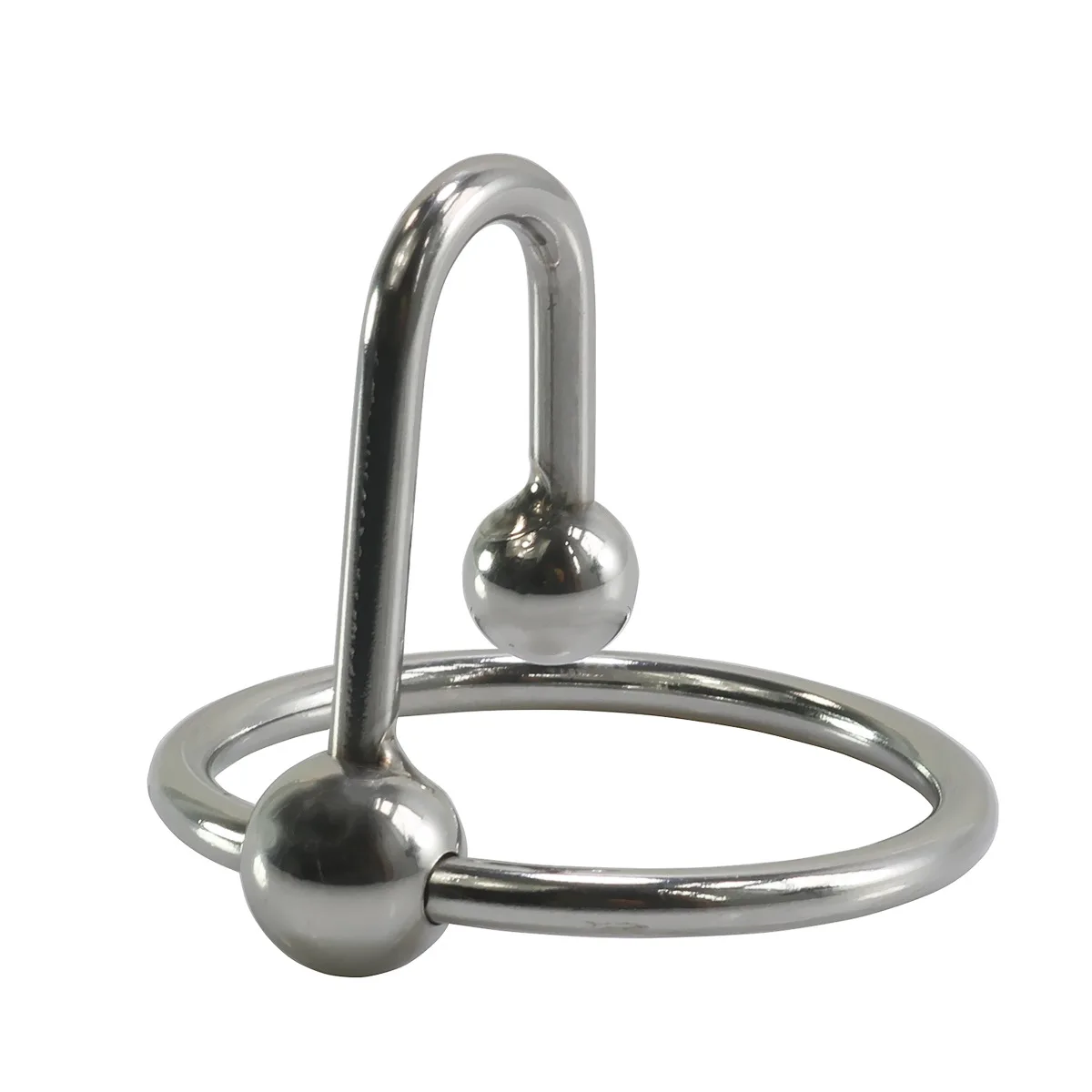 

Stainless Steel Back Hole Chasity Underwear Crotch Rings with Balls Delayed Exercise Hoops Body Muscle Training Functional Toys
