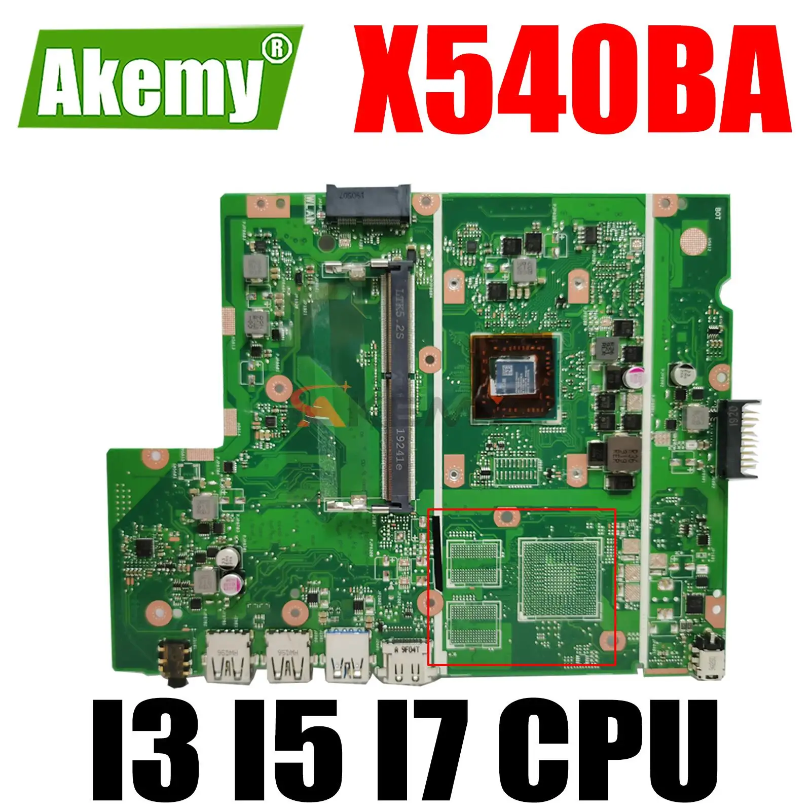 

X540BA Motherboard for ASUS X540BA X540B F540B A540B X540BP Laotop Motherboard Mainboard with AMD CPU I3 I5 I7 CPU UMA
