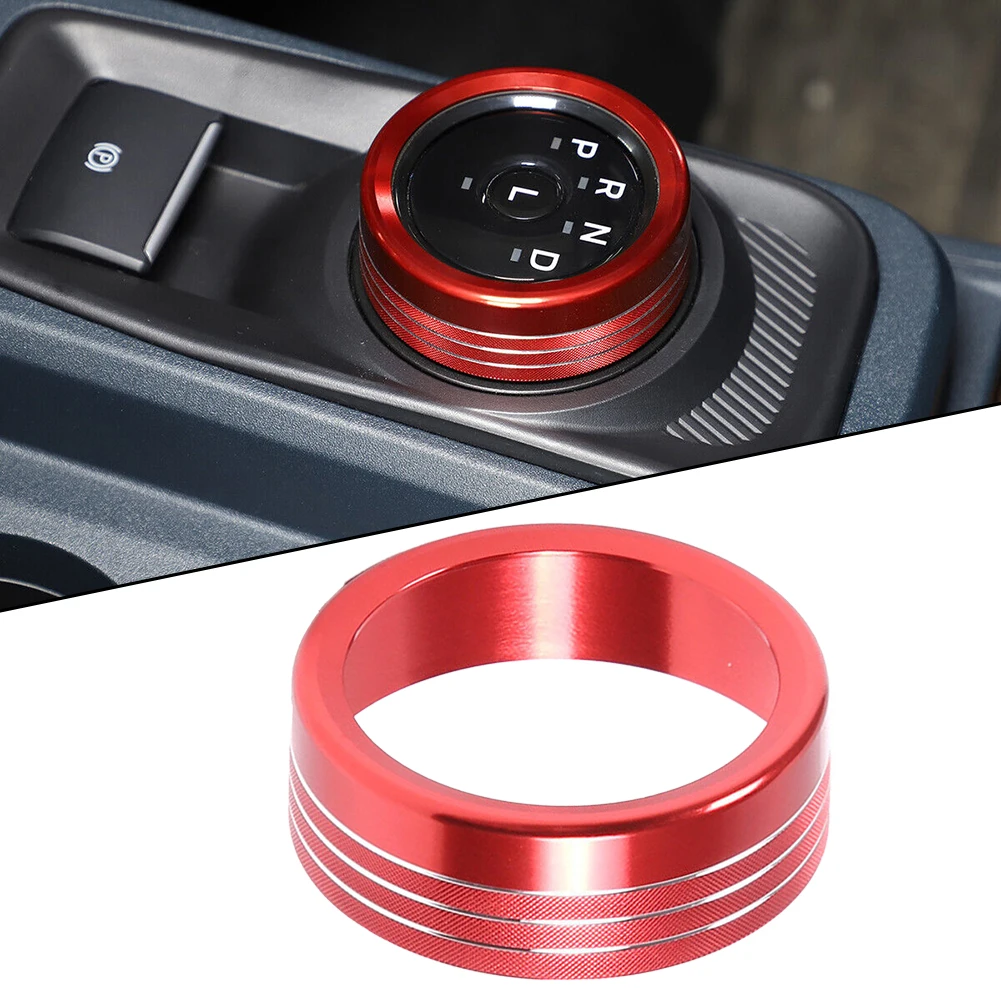 

Brand New Car Interior Accessories Knob Ring Cover Trim Ring Aluminum Alloy Control Trim Red 1pc For Ford Maverick