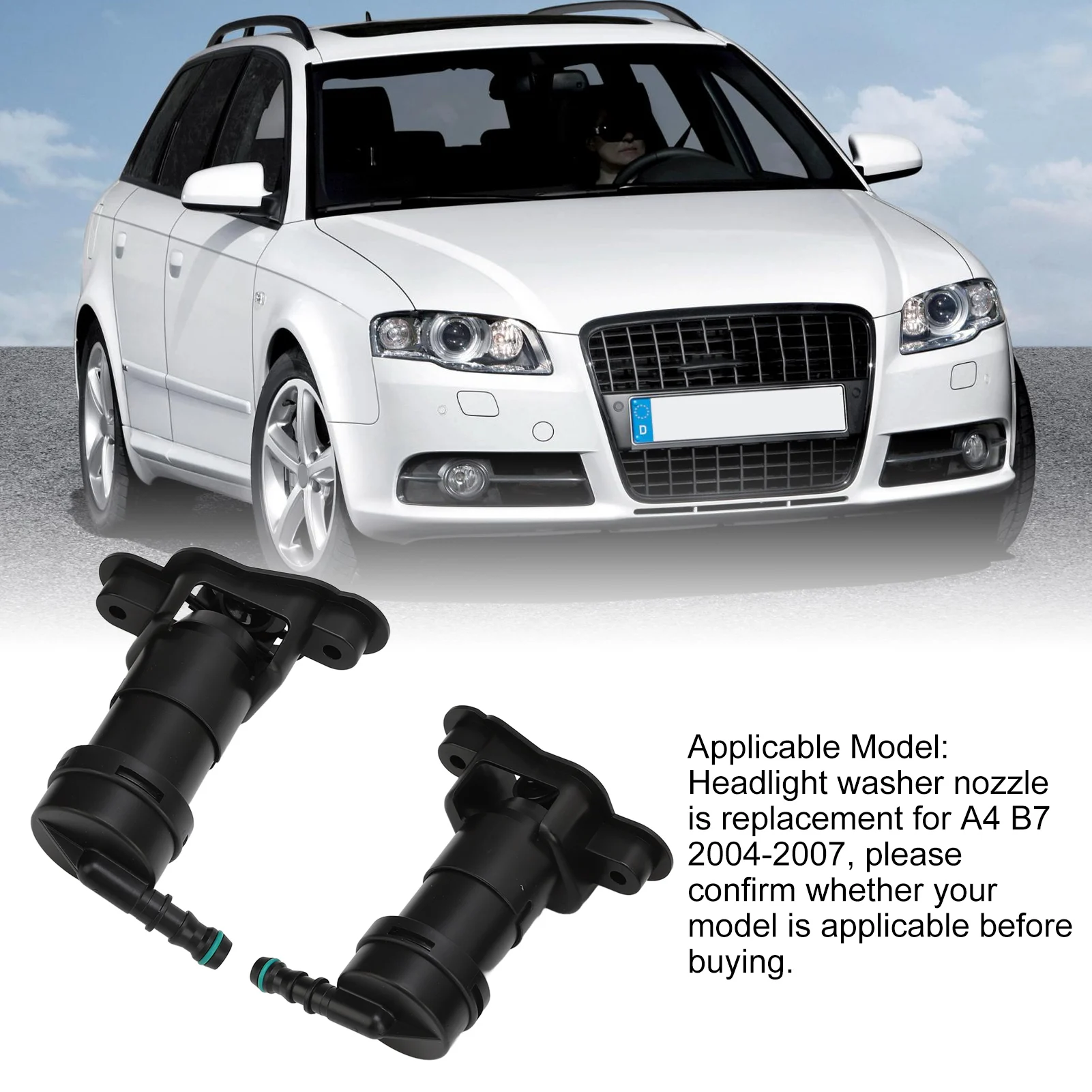 1 пара форсунка омывателя фар 8E0955101D сопло левой и правой передней фары для A4 B7 2004