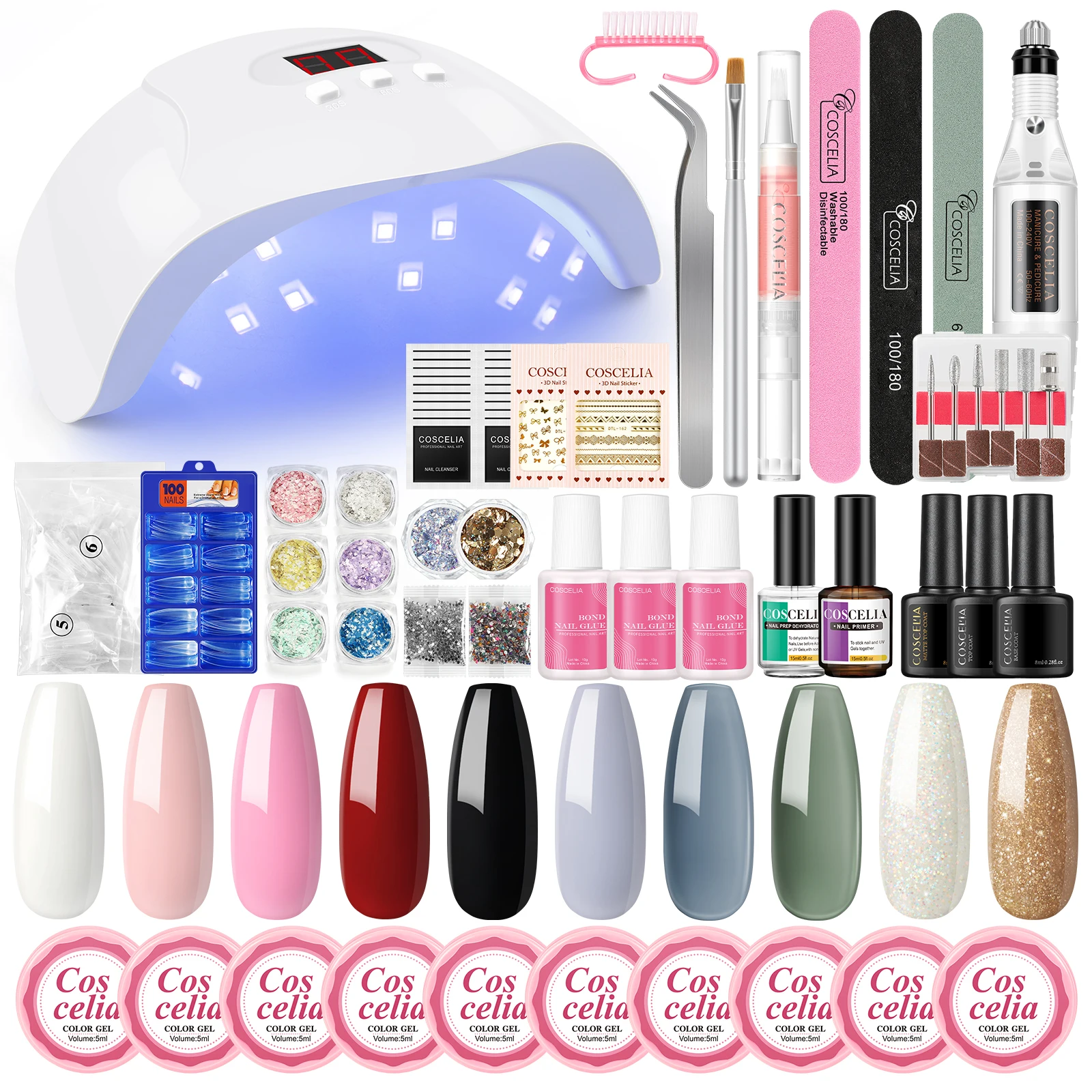 

Фотополировочный набор, УФ-Гель-лак для ногтей, набор сверл, отмачиваемый полуперманентный набор, все для маникюра, инструменты для ногтей