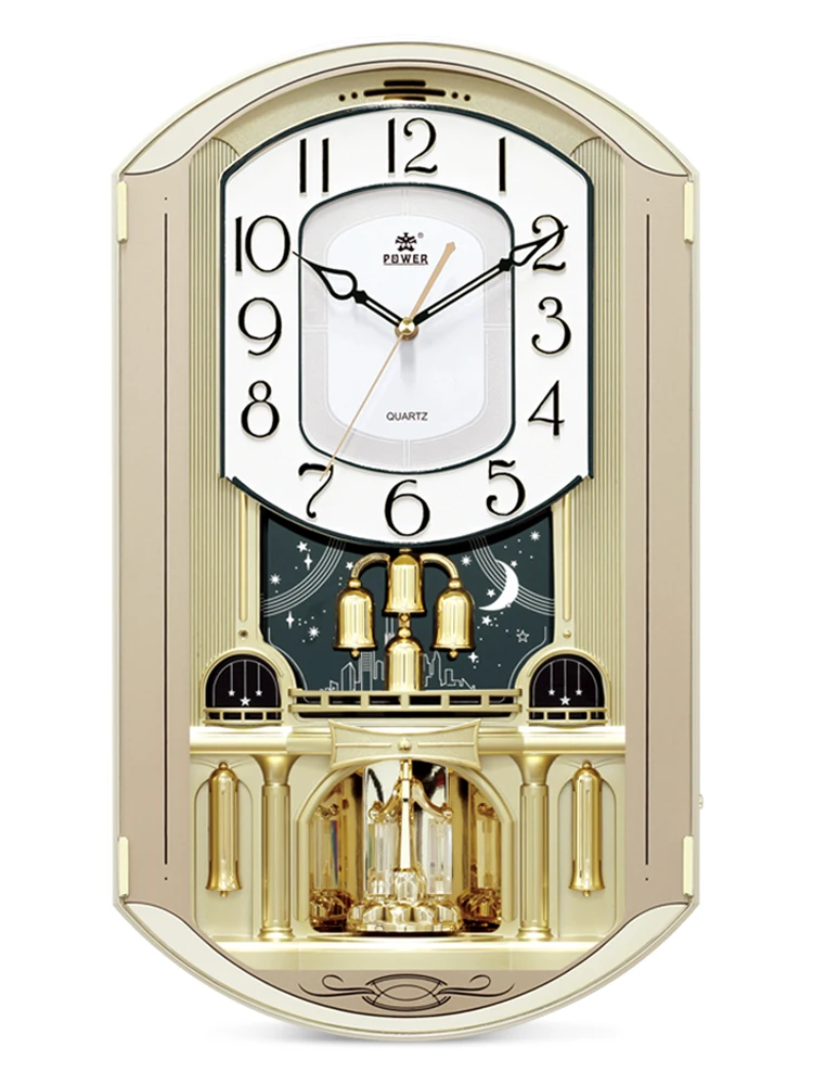 

Large Wall Clock Vintage Creative Music Whole-time Timing Pendulum Clock Art Retro-Decorative Relogio De Parede Decor