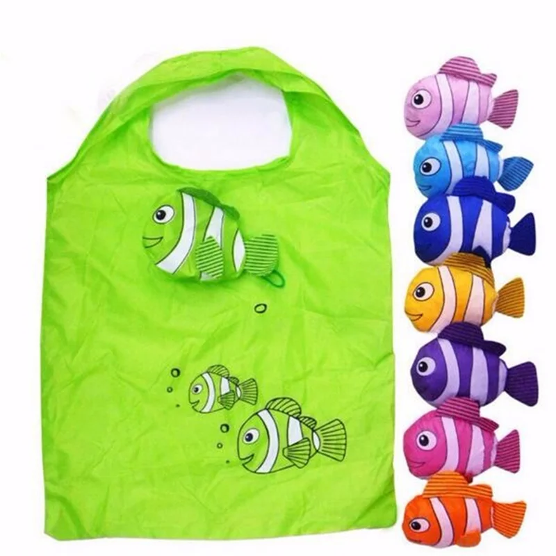 

Nylon Cartoon Tote Bag Foldable Shopping Bag Reusable Supermarket Shopping Bag Portable Recyclable Grocery Bag
